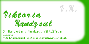 viktoria mandzsul business card